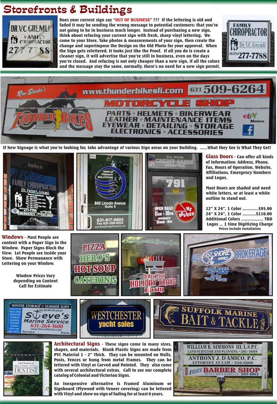 Storefronts & Outdoor Signs